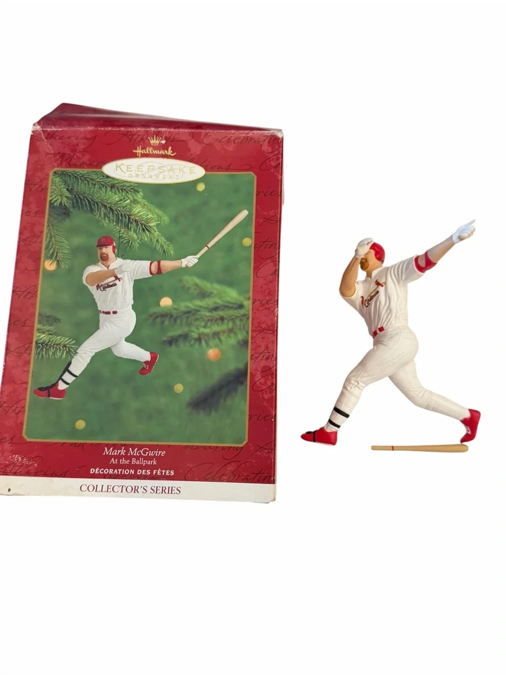 Hallmark Keepsake Ornament Mark McGwire Ballpark Cardinals Baseball Distressed